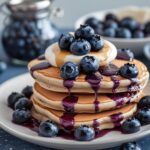 Greek Yogurt Blueberry Protein Pancakes