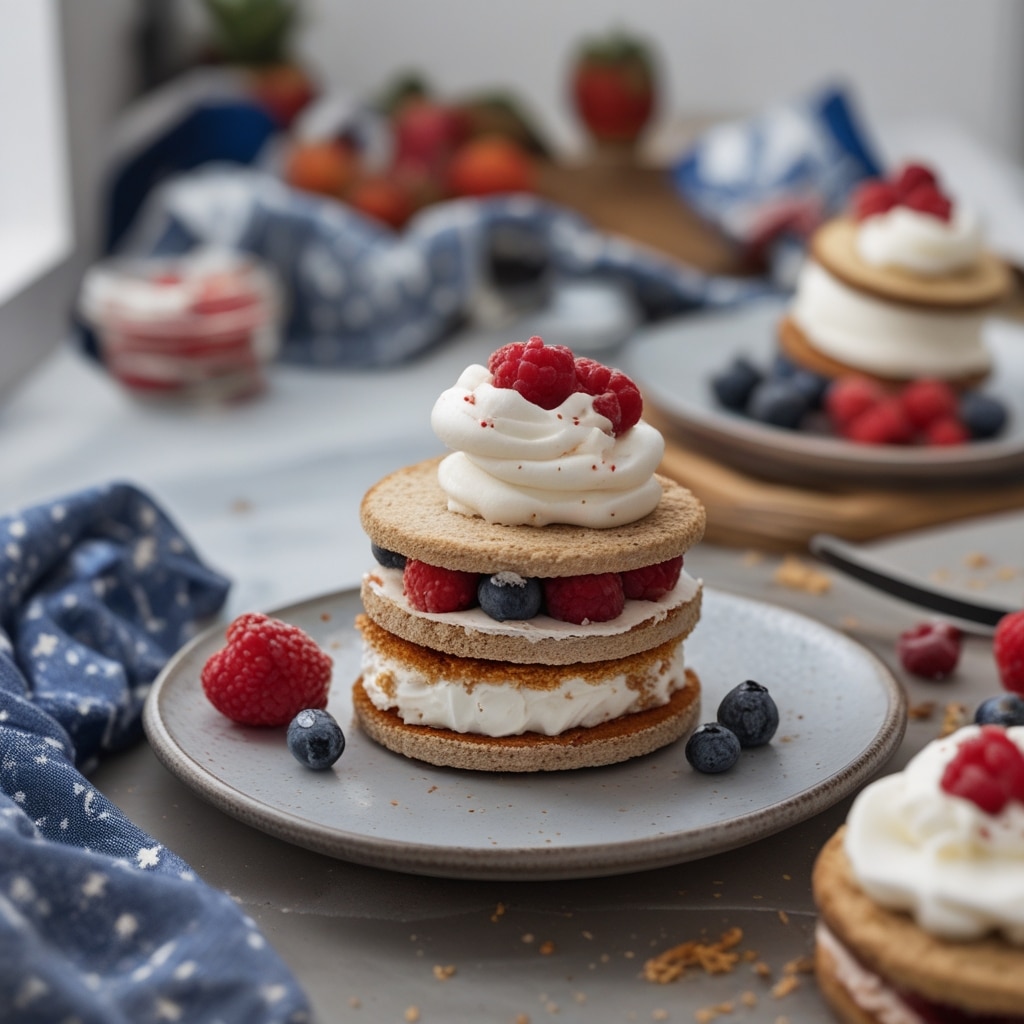 this patriotic ice cream sandwich cake