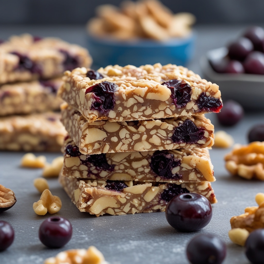 Elderberry Walnut Protein Energy Bars