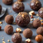 No-Bake Dark Chocolate Hazelnut Protein Truffles