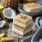 Frozen Pineapple Coconut Greek Yogurt Bars