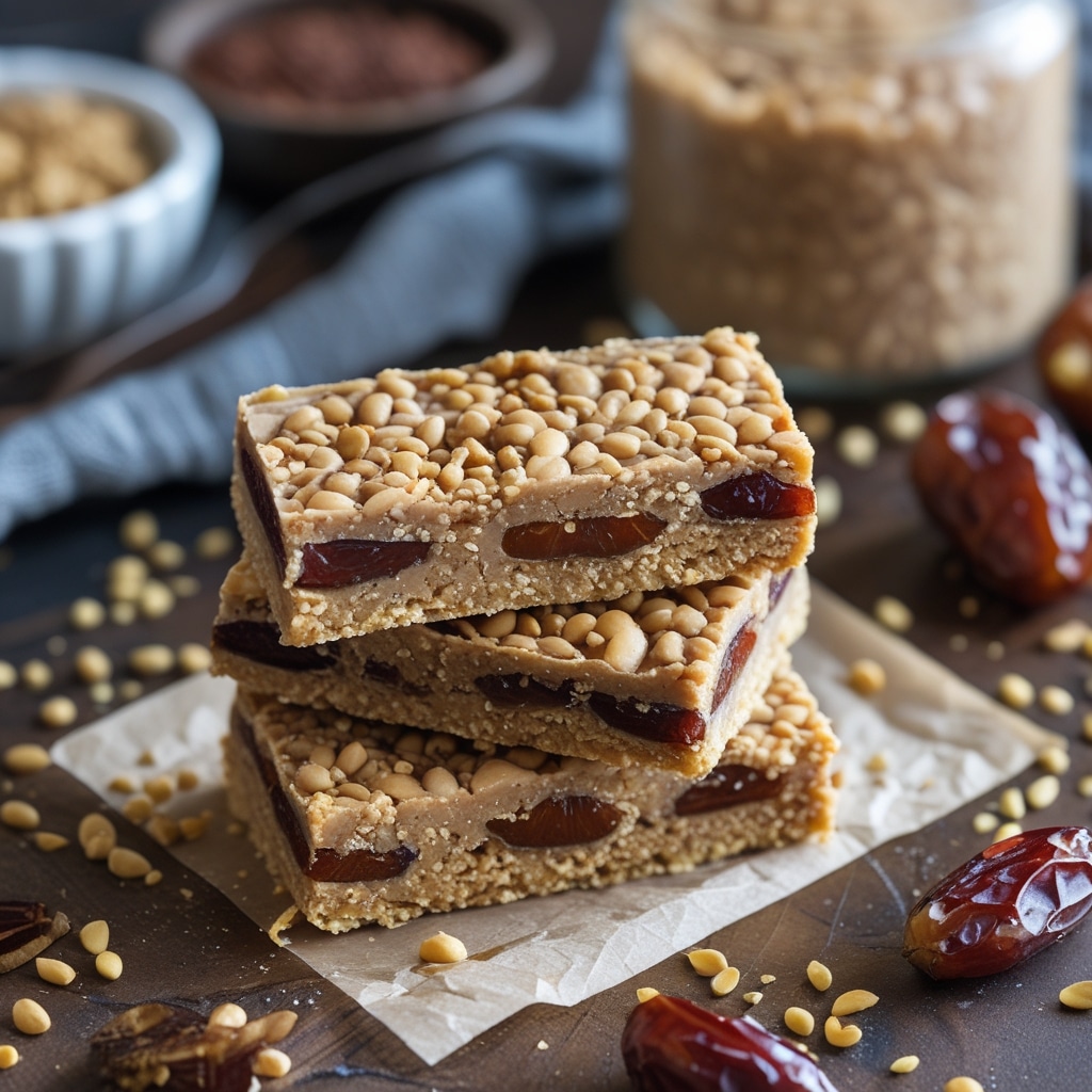 Tahini Date Protein Bars