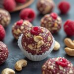 Raspberry Cashew Protein Energy Balls