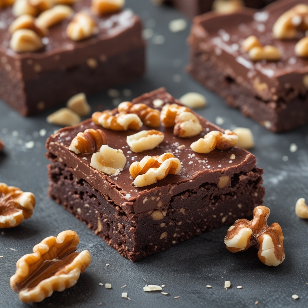 No-Bake Walnut Brownie Protein Energy Squares
