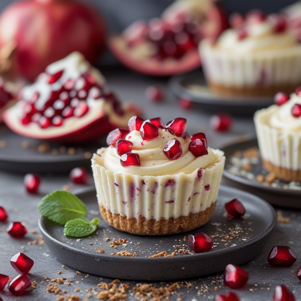 High Protein Pomegranate Cheesecake Bites