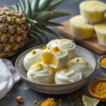 Frozen Pineapple Turmeric Greek Yogurt Bites