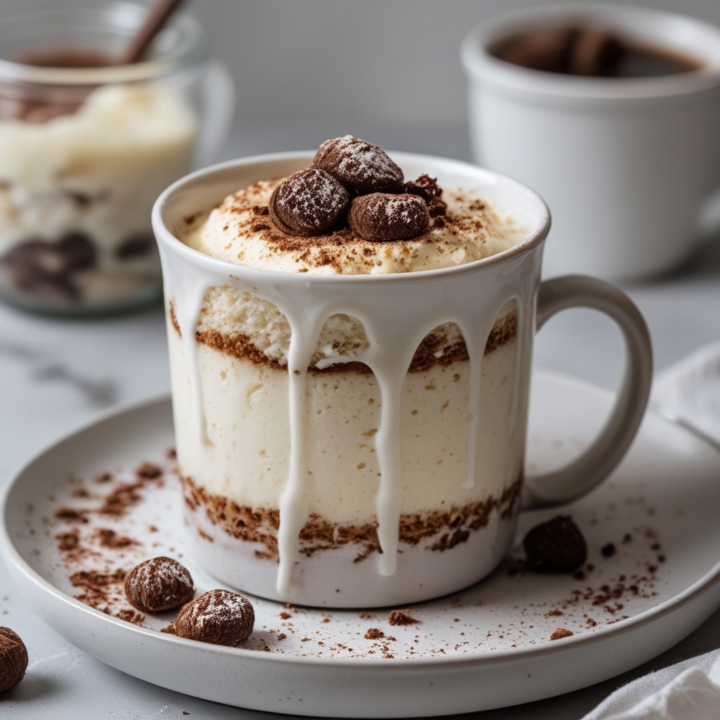 Cottage Cheese Tiramisu Protein Mug Cake