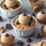Frozen Greek Yogurt Peanut Butter Bites with Chocolate Chips