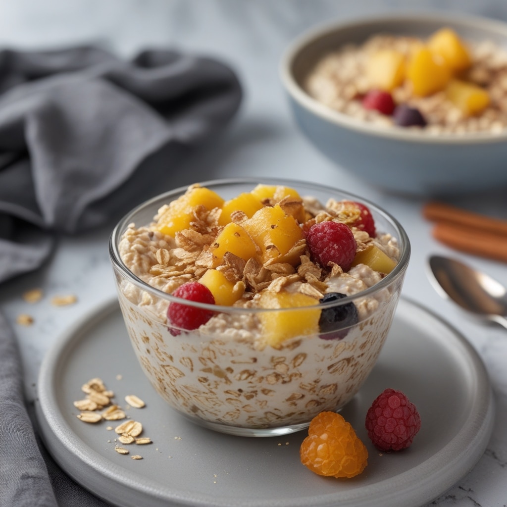 Healthy Overnight Oats with Fruits | Great for Breakfast