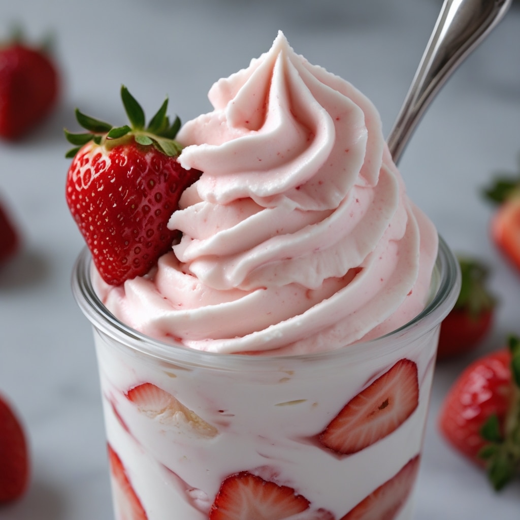 Frozen Strawberry Vanilla Greek Yogurt Swirl