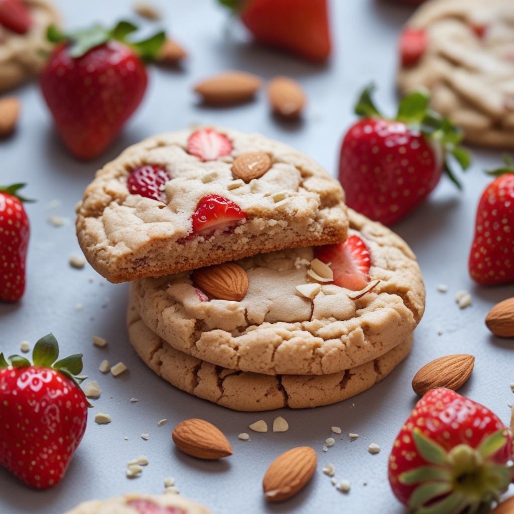 Strawberry Almond Protein Power Cookies