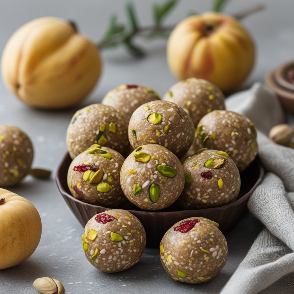 Quince Pistachio Protein Energy Bites