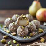Pear Pistachio Protein Energy Bites