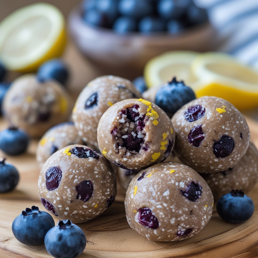 Blueberry Lemon Protein Energy Balls