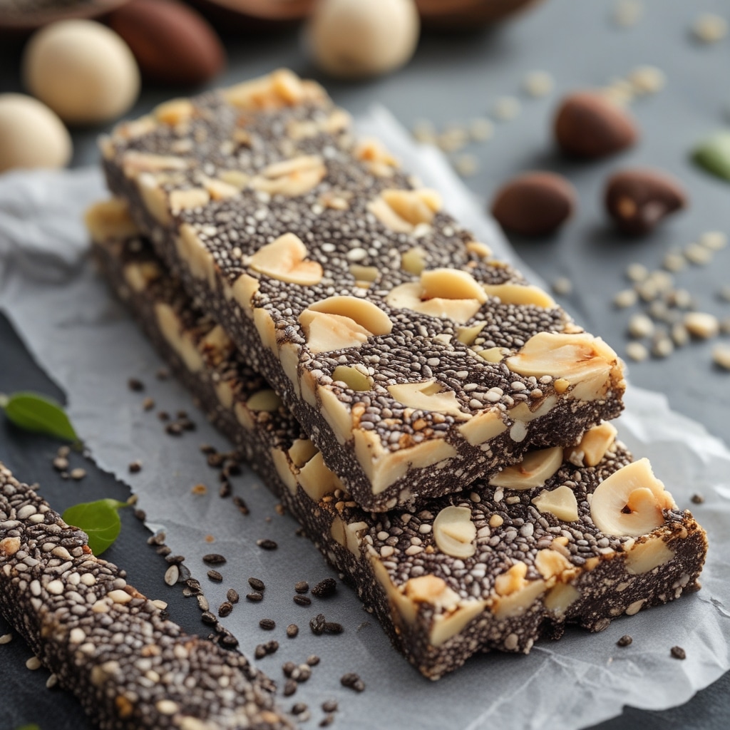 Chia Seed Macadamia Protein Energy Bars