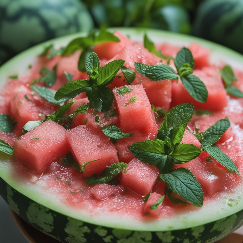 Watermelon Mint Salad Recipe