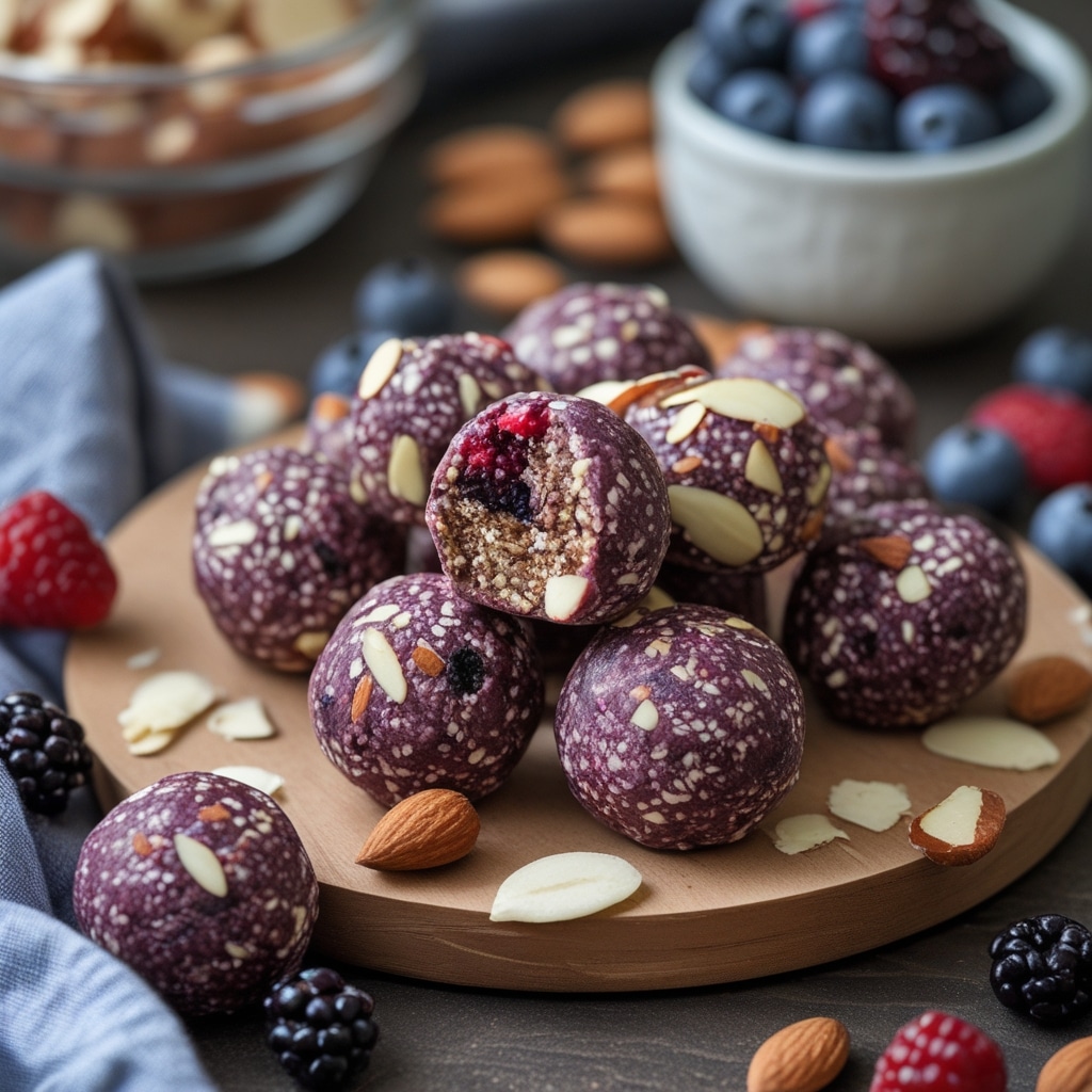 Mixed Berry Almond Protein Energy Bites