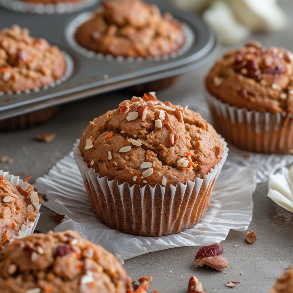 High Protein Carrot Cake Cottage Cheese Muffins