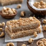 NoBake Coconut Cashew Protein Bars
