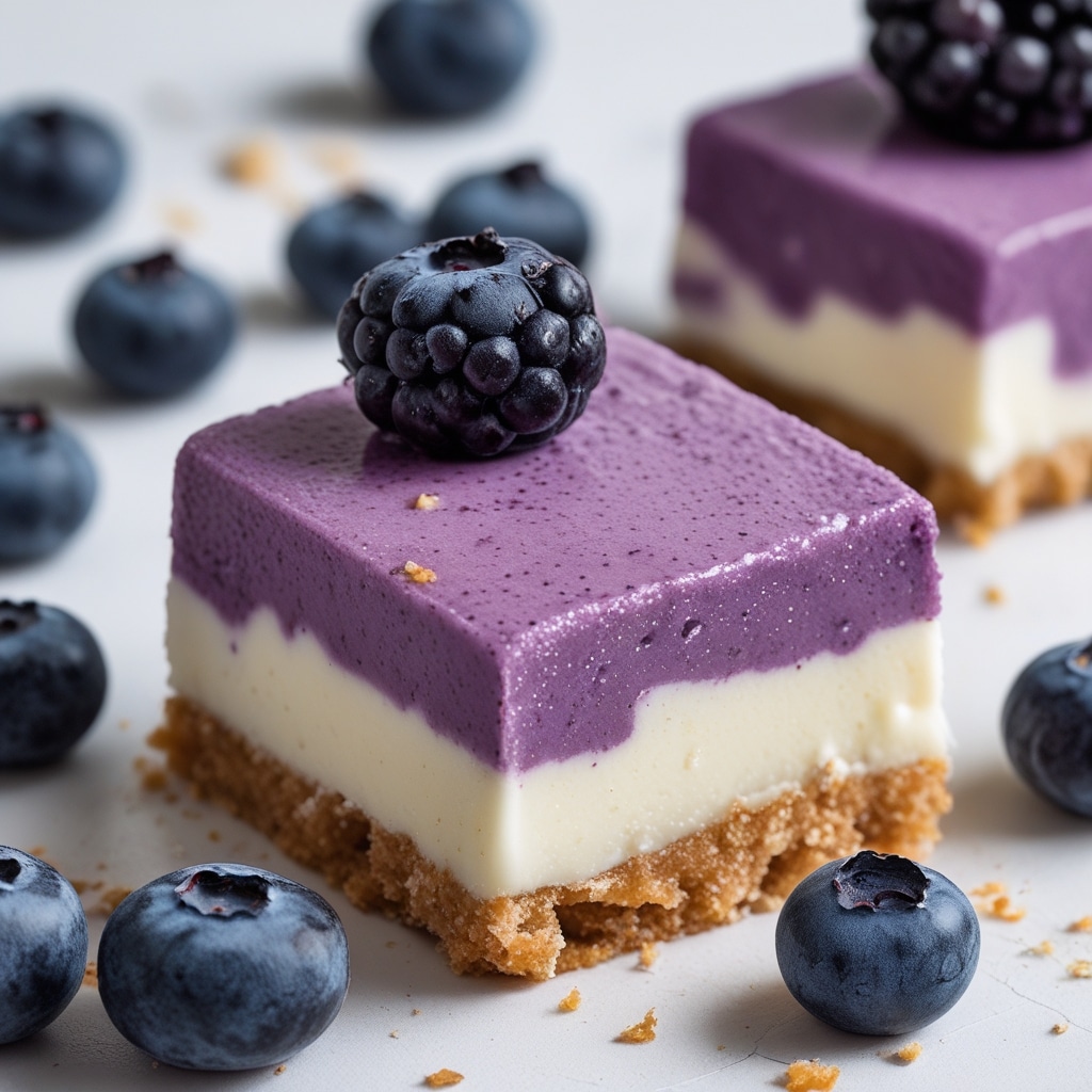 - Frozen Blueberry Cheesecake Yogurt Bars