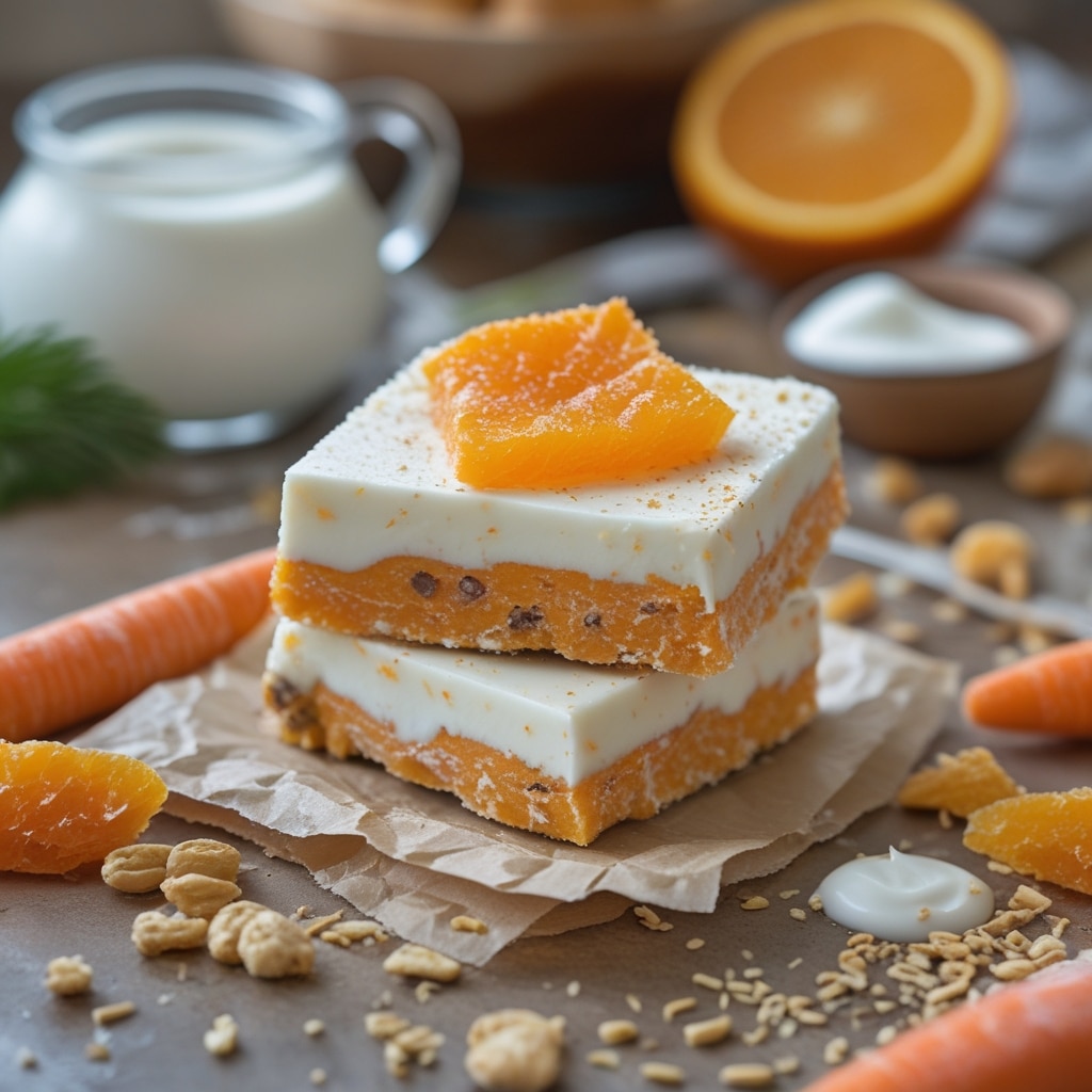 Orange Carrot Protein Frozen Yogurt Bars