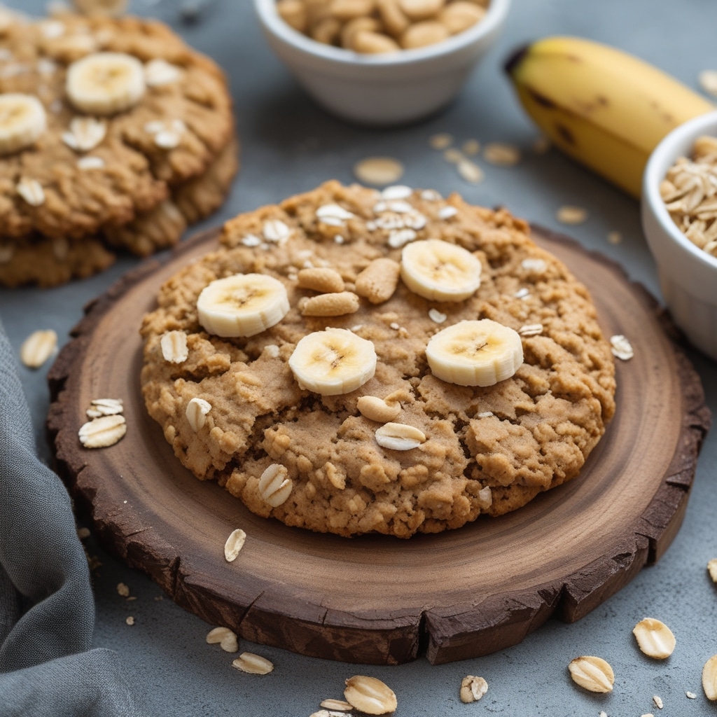 High Protein Peanut Butter Banana Oat Cookies
