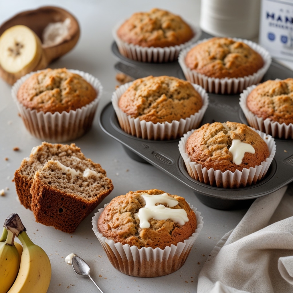 - High Protein Banana Bread Cottage Cheese Muffins