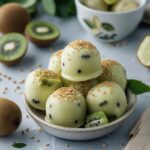 Kiwi Sesame Protein Frozen Yogurt Bites