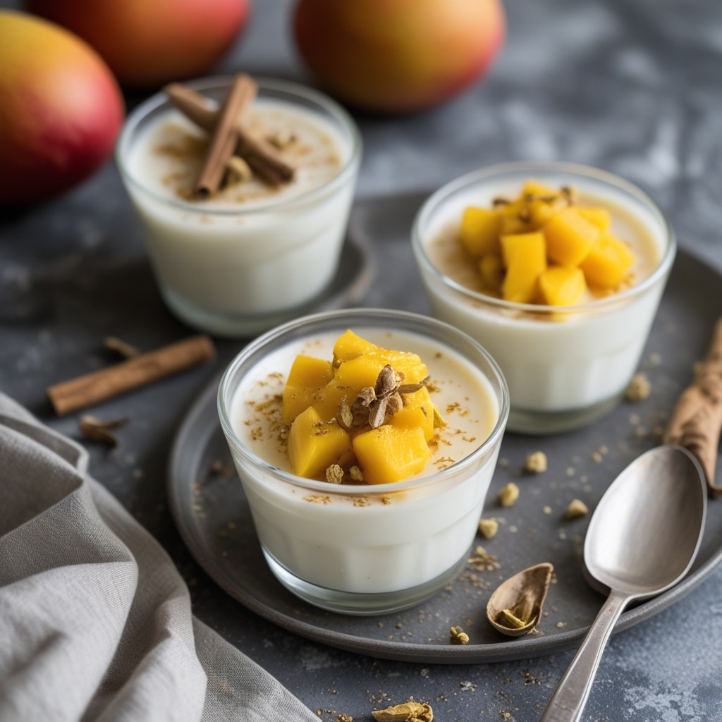 Frozen Mango Cardamom Greek Yogurt Cups