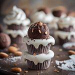 Dark Chocolate Almond Butter Frozen Yogurt Bites
