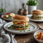 Easy Cheddar Ranch Chicken Burgers