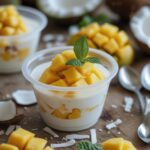 Frozen Mango Coconut Greek Yogurt Cups