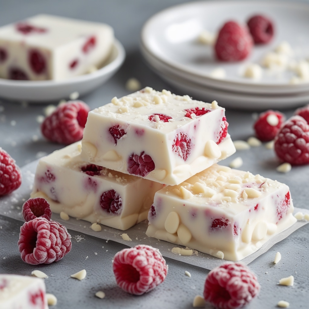 Frozen Raspberry White Chocolate Greek Yogurt Bars