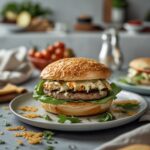 Super-Juicy Grilled Chicken Caesar Burger