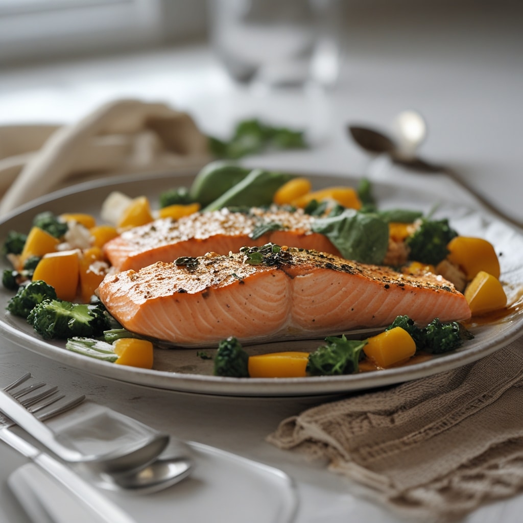 Quick Dinner: Sheet Pan Salmon & Veggies for Family Health
