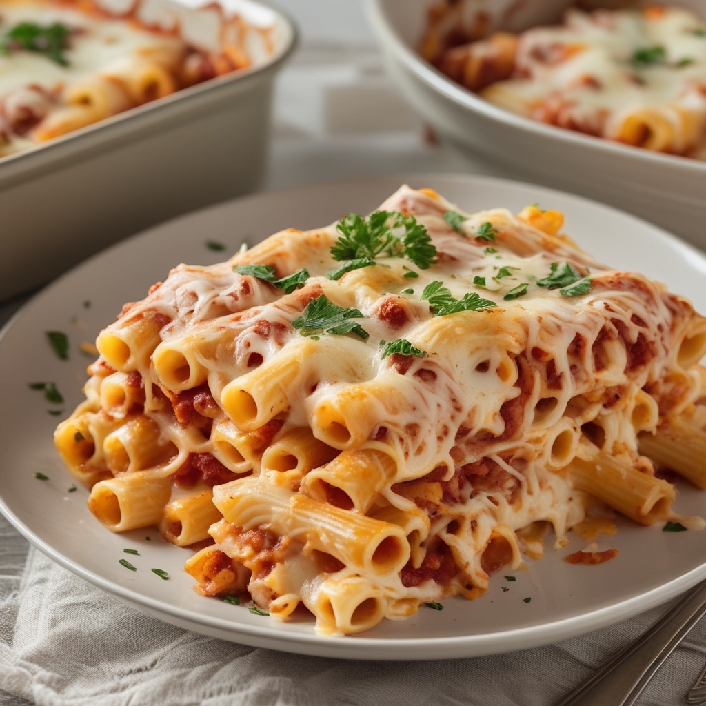 Easy Baked Ziti Recipe with Layers of Cheesy Goodness