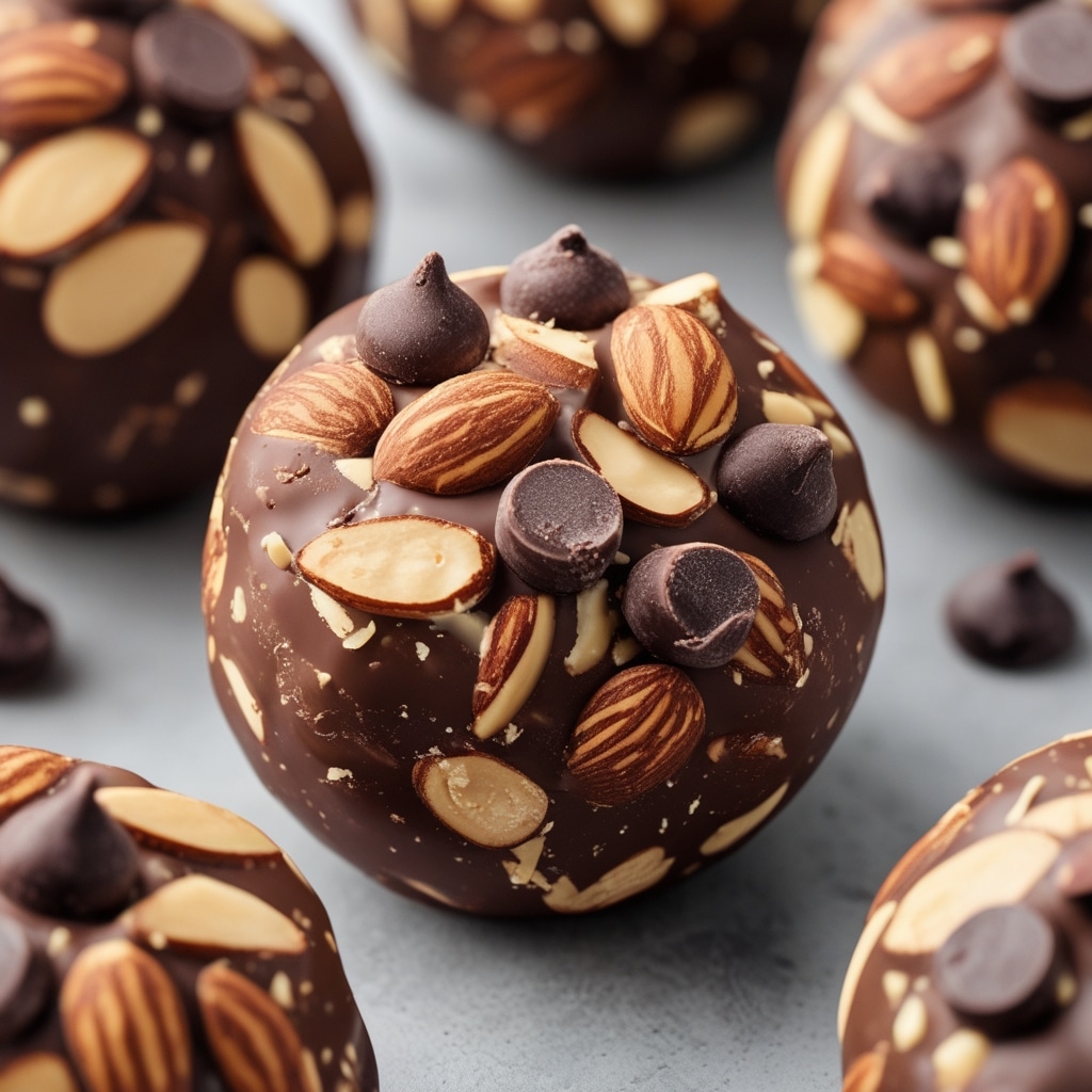 No-Bake Almond Butter Chocolate Protein Balls
