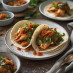 Korean Chicken Tacos with Caramelized Kimchi