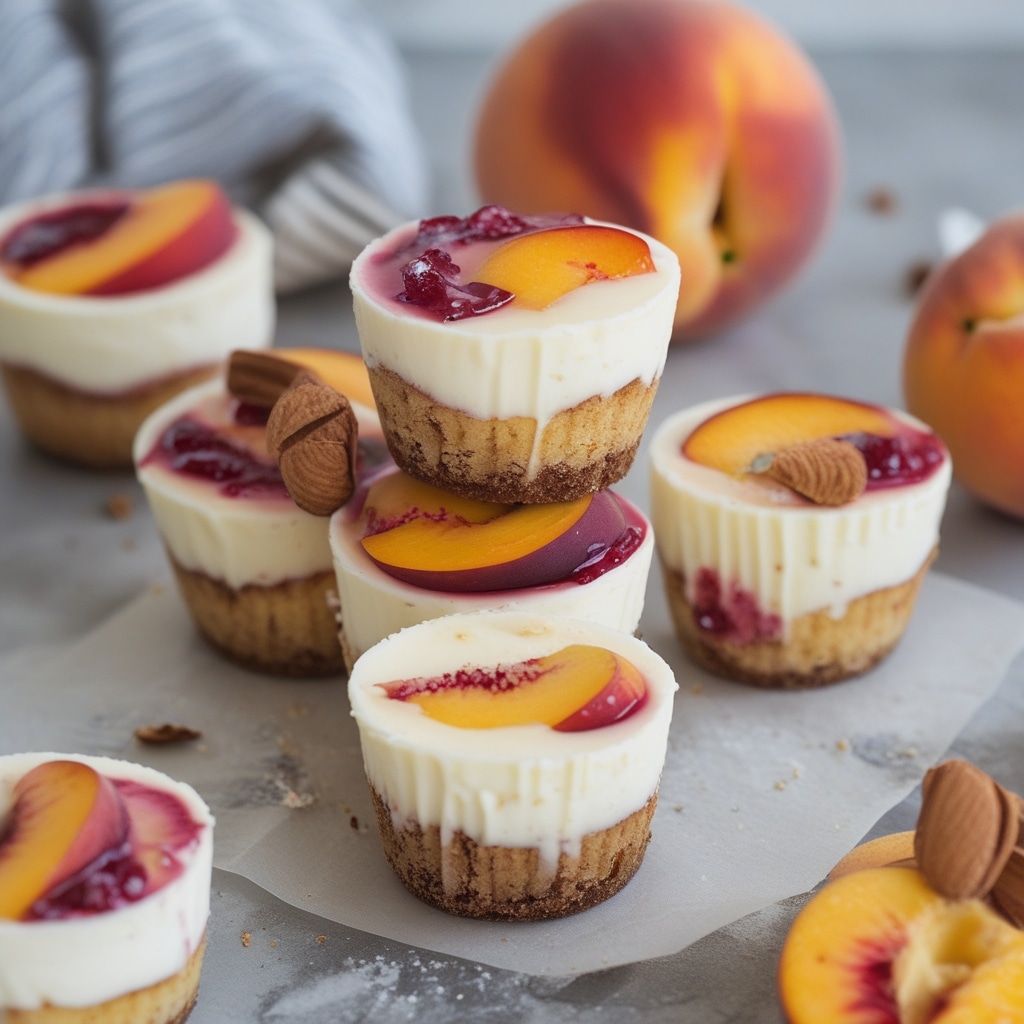 - Frozen Peach Greek Yogurt Cheesecake Bites