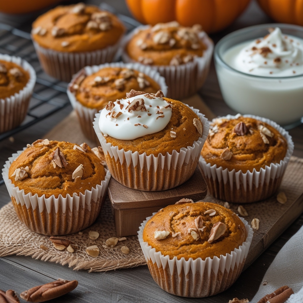 High Protein Pumpkin Muffins With Greek Yogurt