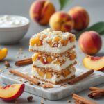 High Protein Nectarine Vanilla Cottage Cheese Bars