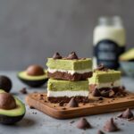 High Protein Avocado Cacao Cottage Cheese Mousse Bars