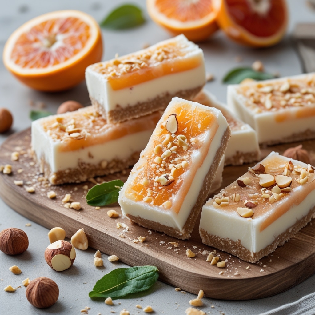 Tangerine Hazelnut Protein Frozen Yogurt Bars