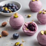 - Elderberry Pistachio Protein Frozen Yogurt Bites