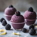 Frozen Blackberry Vanilla Greek Yogurt Bites