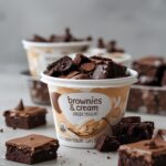 Frozen Brownies & Cream Greek Yogurt Cups