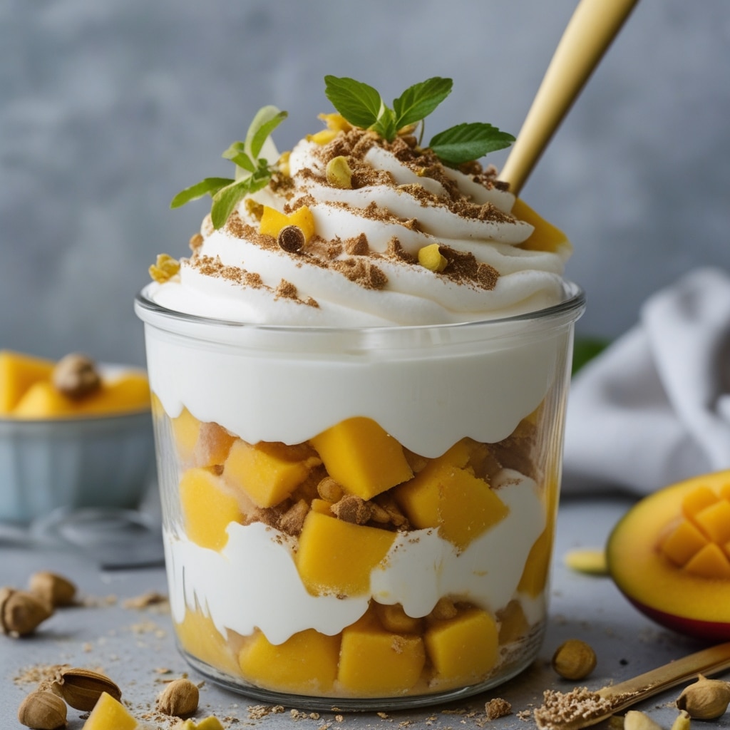 Frozen Mango Cardamom Greek Yogurt Parfait