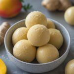 Mango Ginger Protein Frozen Yogurt Balls