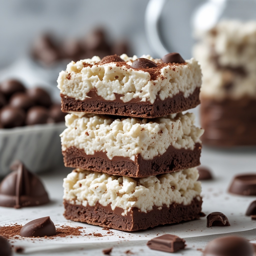 High Protein Mocha Chocolate Cottage Cheese Bars