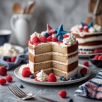 Patriotic Red White and Blue Layer Cake